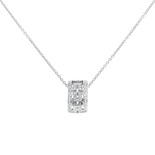 [Glitter Jewelry]PARENTESI NECKLACE SILVER DIAMOND