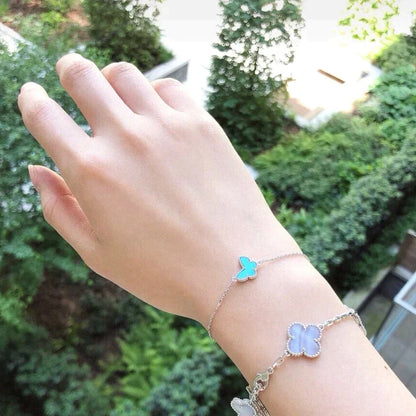 [Glitter Jewelry]BUTTERFLY TURQUOISE BUTTERFLY BRACELET SILVER