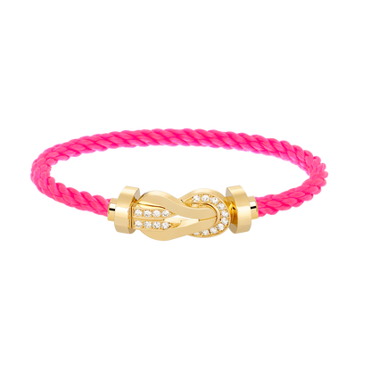 [Glitter Jewelry]CHANCE LARGE 8 FIGURE BUCKLE HALF DIAMOND BRACELET GOLD