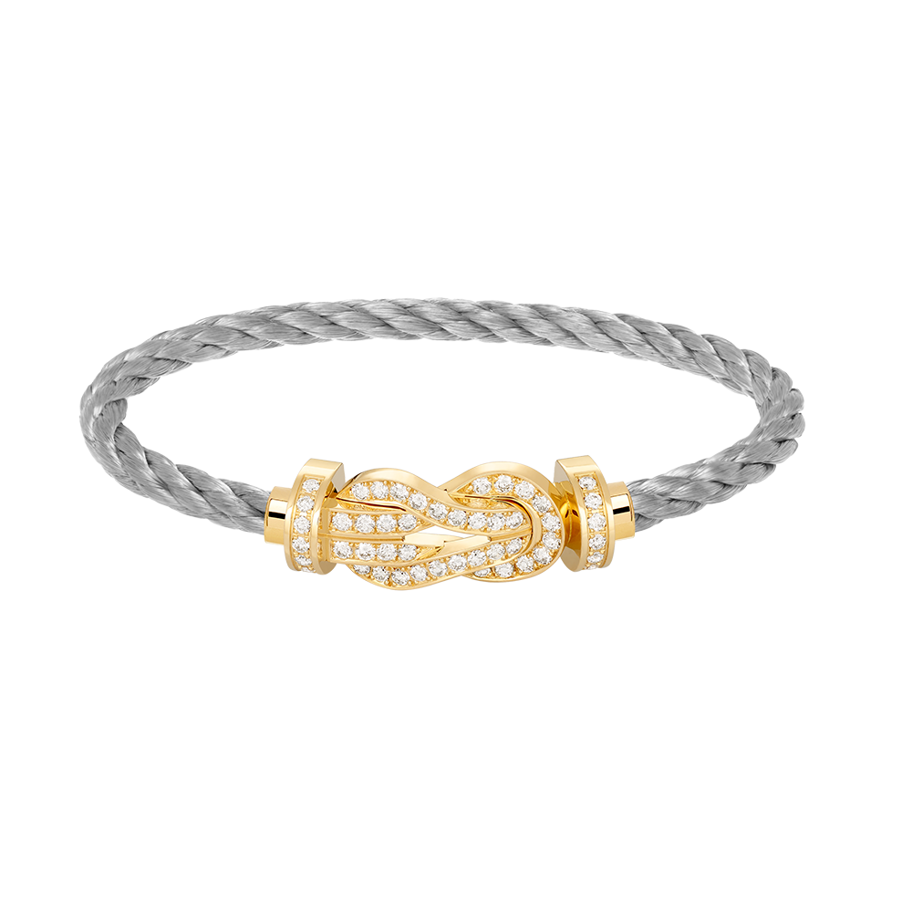 [Glitter Jewelry]CHANCE LARGE 8 FIGURE BUCKLE FULLDIAMOND BRACELET GOLD
