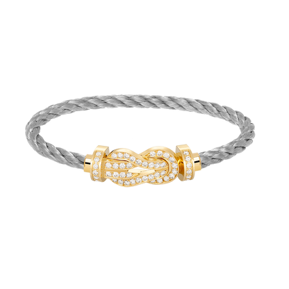 [Glitter Jewelry]CHANCE LARGE 8 FIGURE BUCKLE FULLDIAMOND BRACELET GOLD