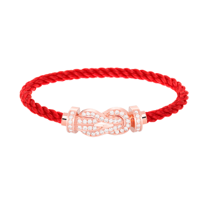 [Glitter Jewelry]CHANCE LARGE 8 FIGURE BUCKLE FULL DIAMOND BRACELET ROSE GOLD