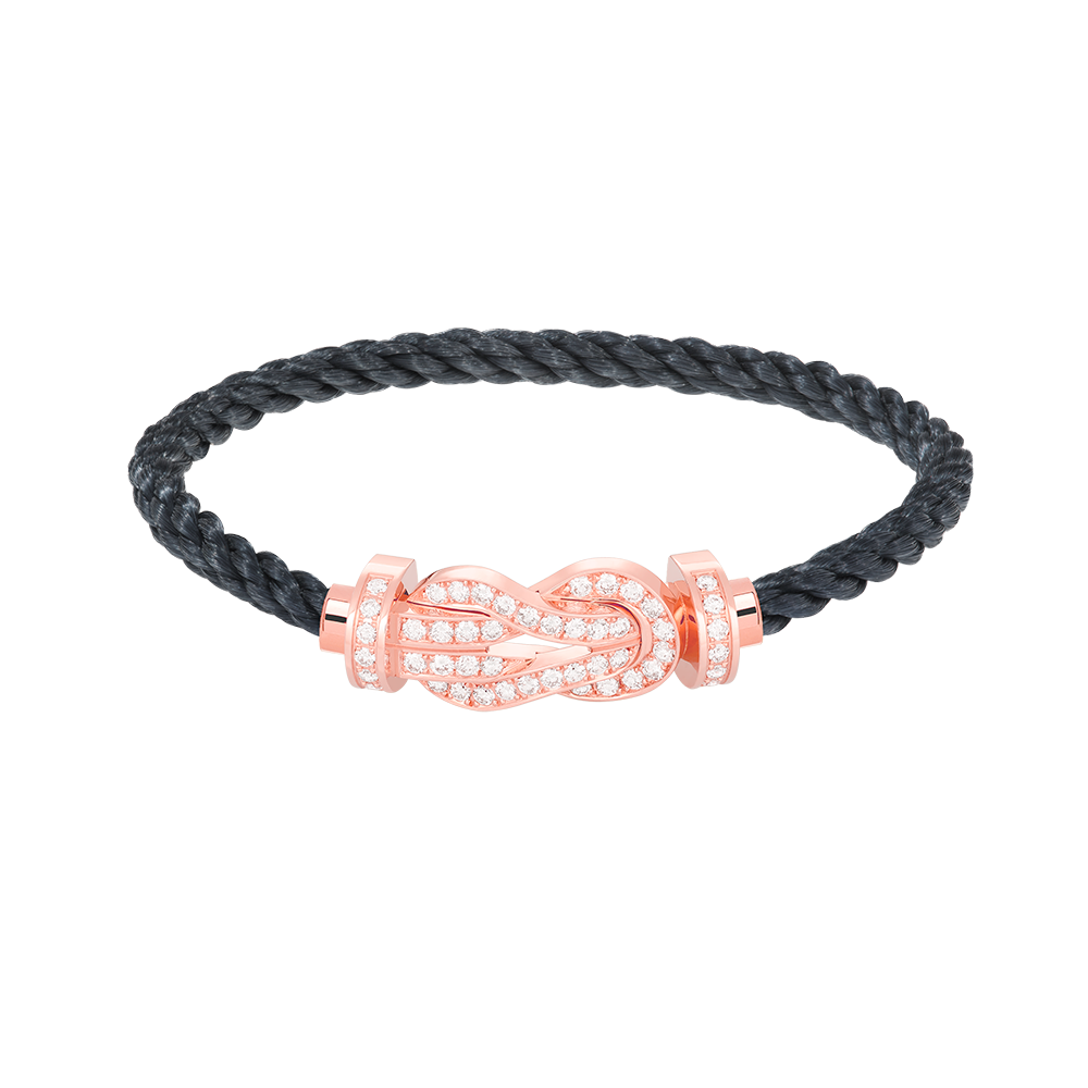 [Glitter Jewelry]CHANCE LARGE 8 FIGURE BUCKLE FULL DIAMOND BRACELET ROSE GOLD