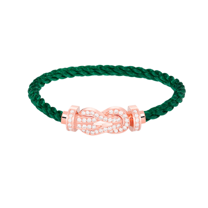 [Glitter Jewelry]CHANCE LARGE 8 FIGURE BUCKLE FULL DIAMOND BRACELET ROSE GOLD