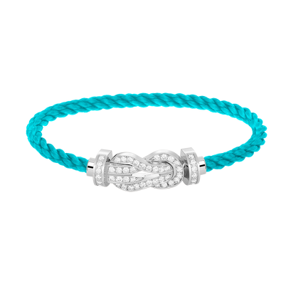 [Glitter Jewelry]CHANCE LARGE 8 FIGURE BUCKLE FULL DIAMOND BRACELET SILVER