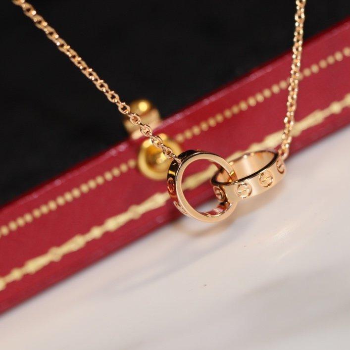 [Glitter Jewelry]LOVE NECKLACE PINK GOLD AND SILVER