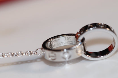 [Glitter Jewelry]LOVE NECKLACE PINK GOLD AND SILVER