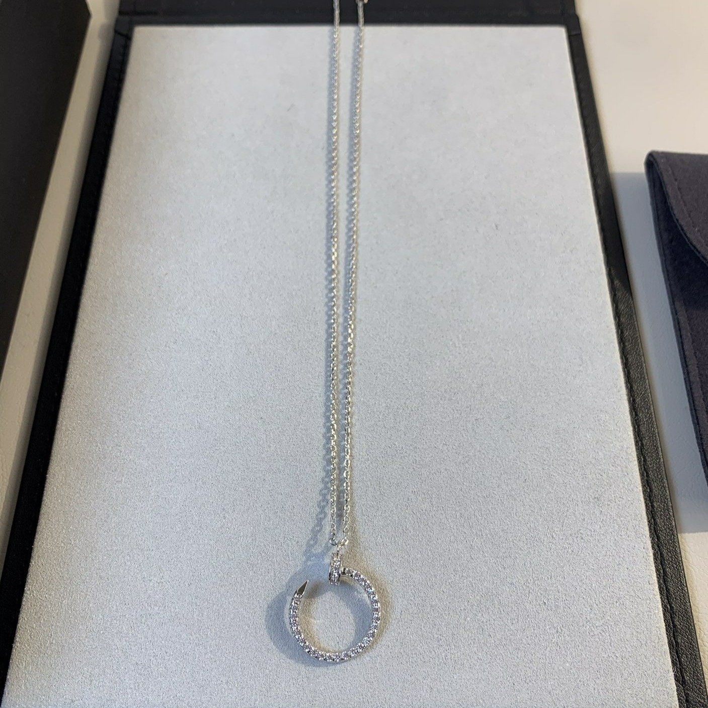 [Glitter Jewelry]JUSTE NECKLACE SILVER DIAMONDS