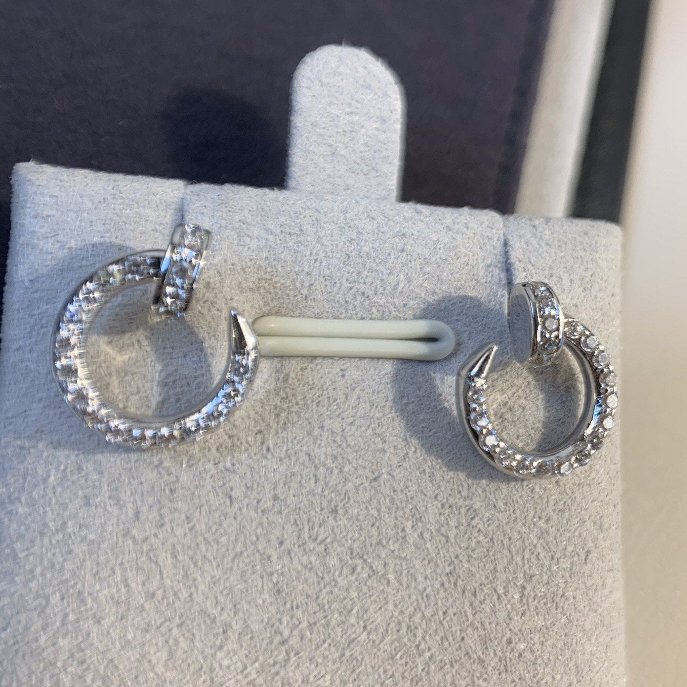[Glitter Jewelry]JUSTE EARRINGS SILVER DIAMONDS