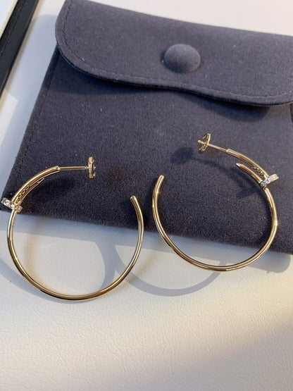 [Glitter Jewelry]JUSTE EARRINGS GOLD DIAMONDS 1.8MM