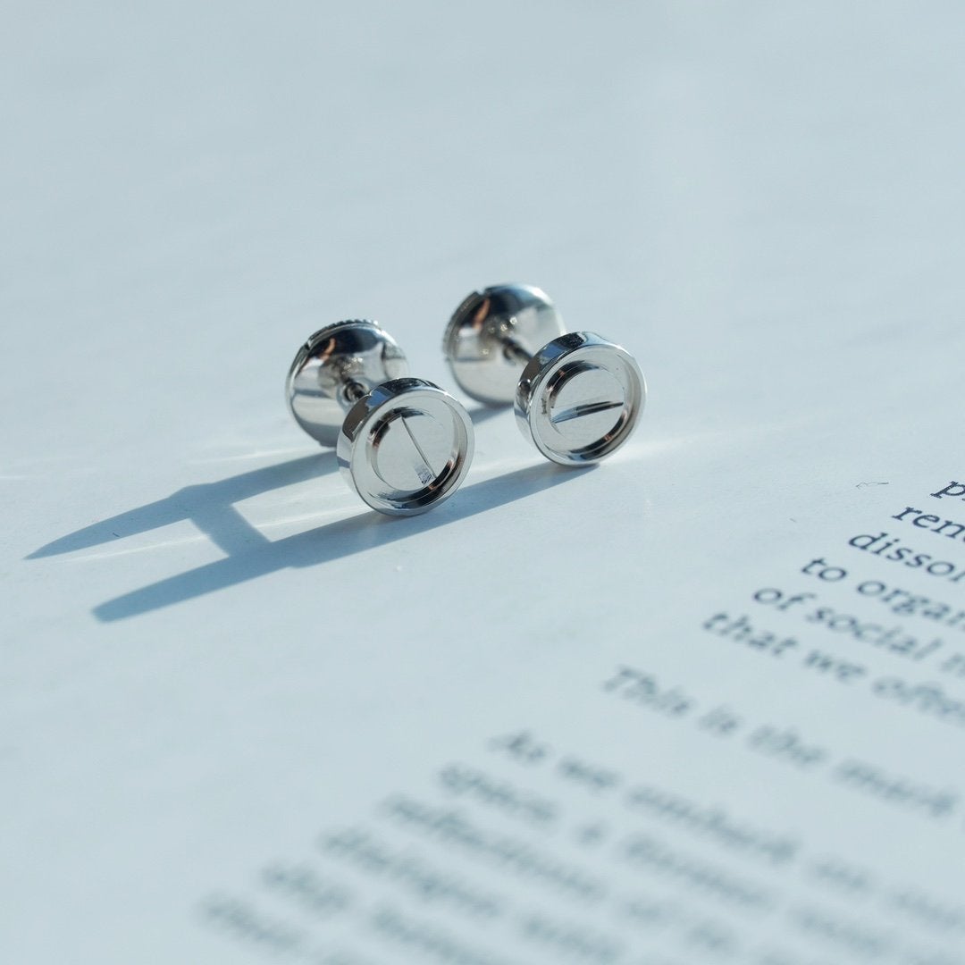 [Glitter Jewelry]LOVE EARRINGS SILVER 10MM