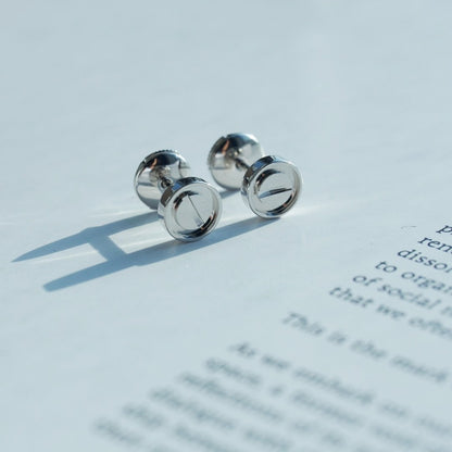 [Glitter Jewelry]LOVE EARRINGS SILVER 10MM