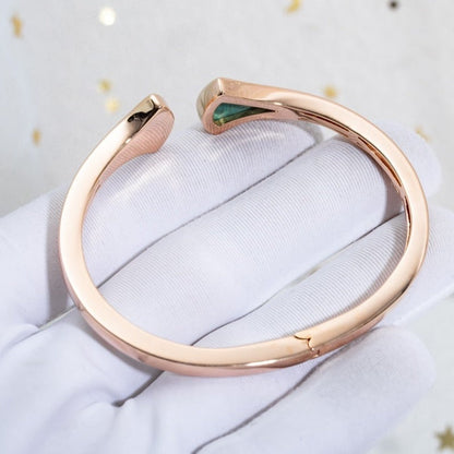 [Glitter Jewelry]DREAM BRACELET OPEN MALACHITE PINK GOLD