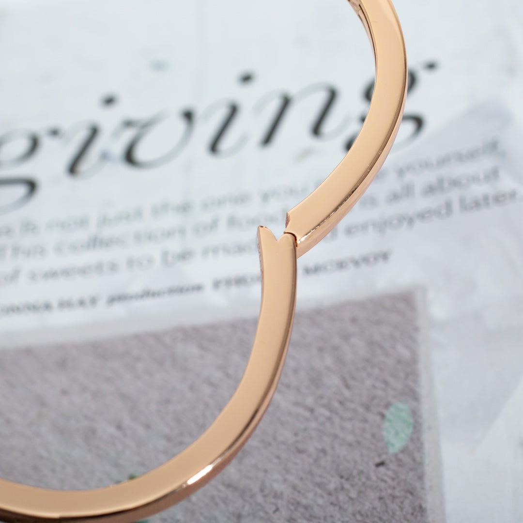 [Glitter Jewelry]DREAM BRACELET OPEN PINK GOLD MOP DIAMOND