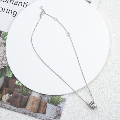 [Glitter Jewelry]PARENTESI NECKLACE SILVER DIAMOND