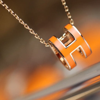[Glitter Jewelry]POP H PEDANT PINK GOLD