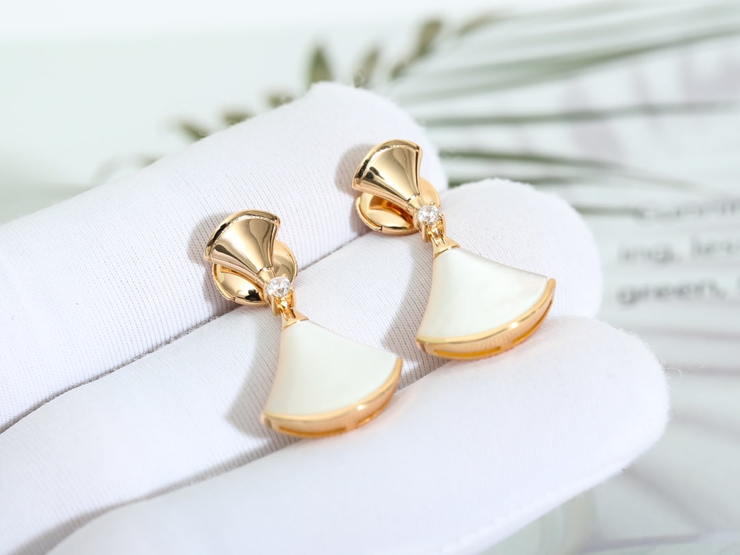 [Glitter Jewelry]DREAM MOP PINK GOLD EARRINGS