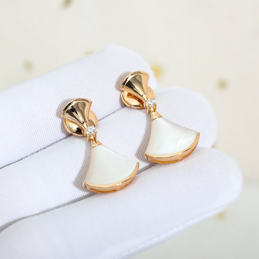 [Glitter Jewelry]DREAM MOP PINK GOLD EARRINGS