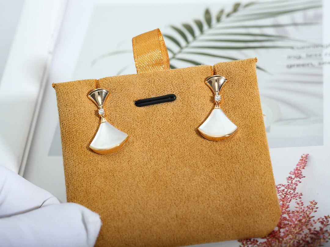 [Glitter Jewelry]DREAM MOP PINK GOLD EARRINGS