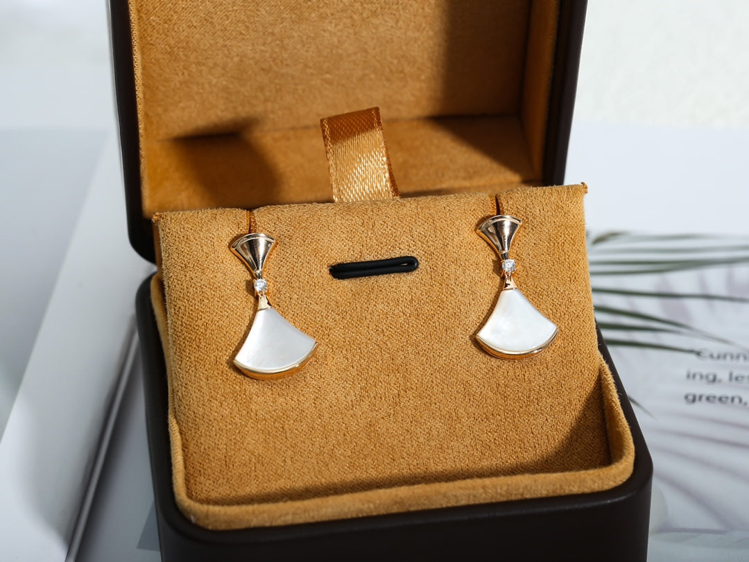 [Glitter Jewelry]DREAM MOP PINK GOLD EARRINGS