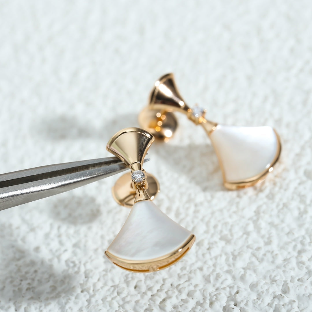 [Glitter Jewelry]DREAM MOP PINK GOLD EARRINGS