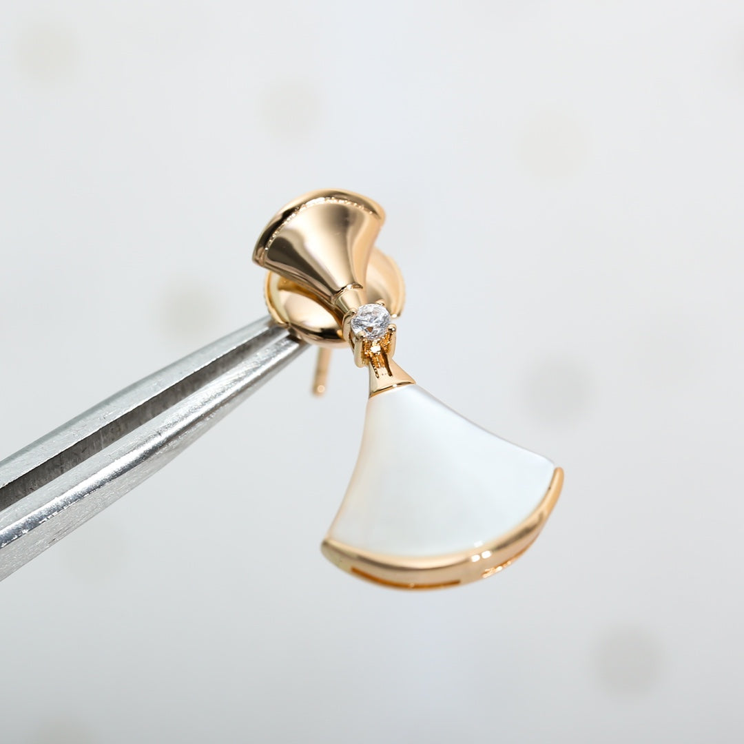 [Glitter Jewelry]DREAM MOP PINK GOLD EARRINGS