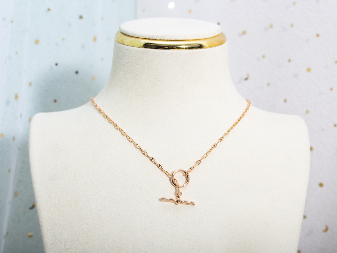 [Glitter Jewelry]ECHAPPEE NECKLACE PINK GOLD