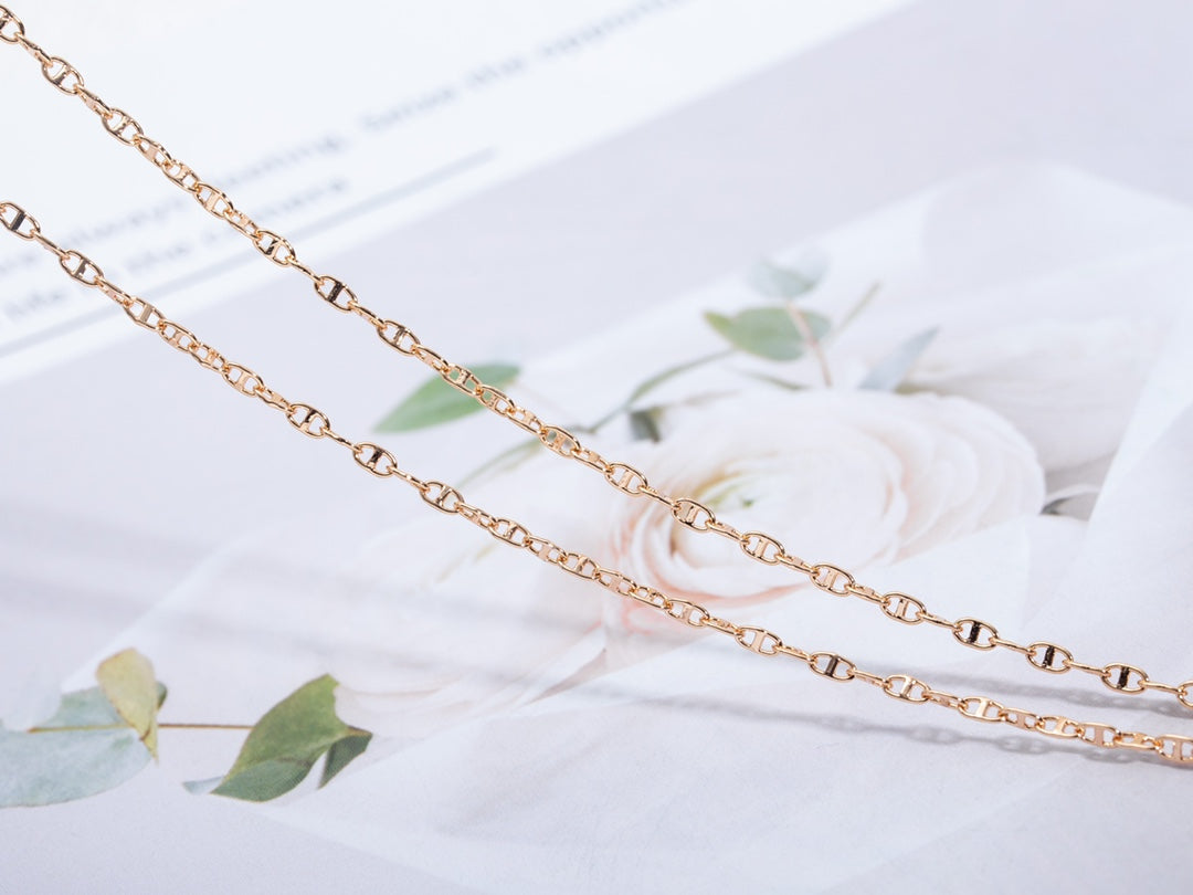 [Glitter Jewelry]ECHAPPEE NECKLACE PINK GOLD