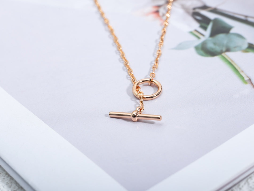 [Glitter Jewelry]ECHAPPEE NECKLACE PINK GOLD