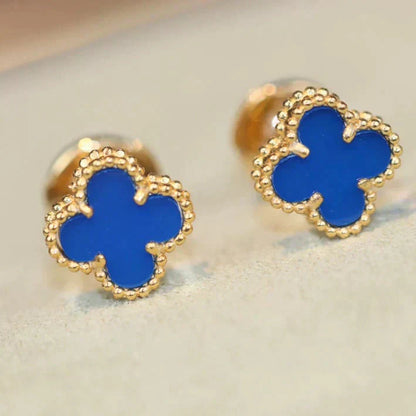 [Glitter Jewelry]CLOVER MINI 9.5MM TURQUOISE EARRINGS
