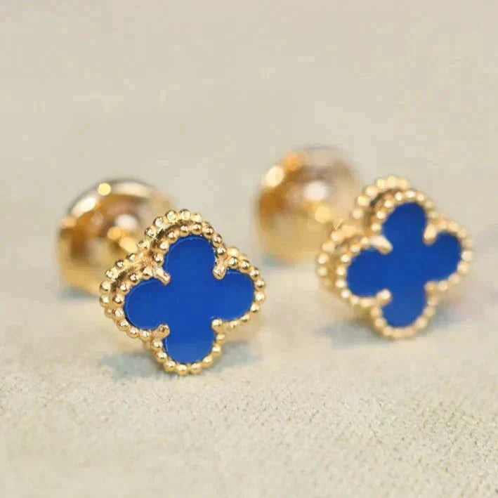 [Glitter Jewelry]CLOVER MINI 9.5MM TURQUOISE EARRINGS