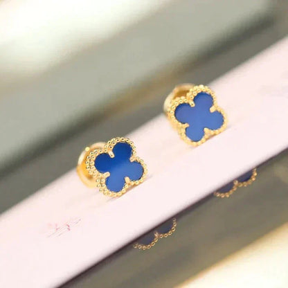 [Glitter Jewelry]CLOVER MINI 9.5MM TURQUOISE EARRINGS