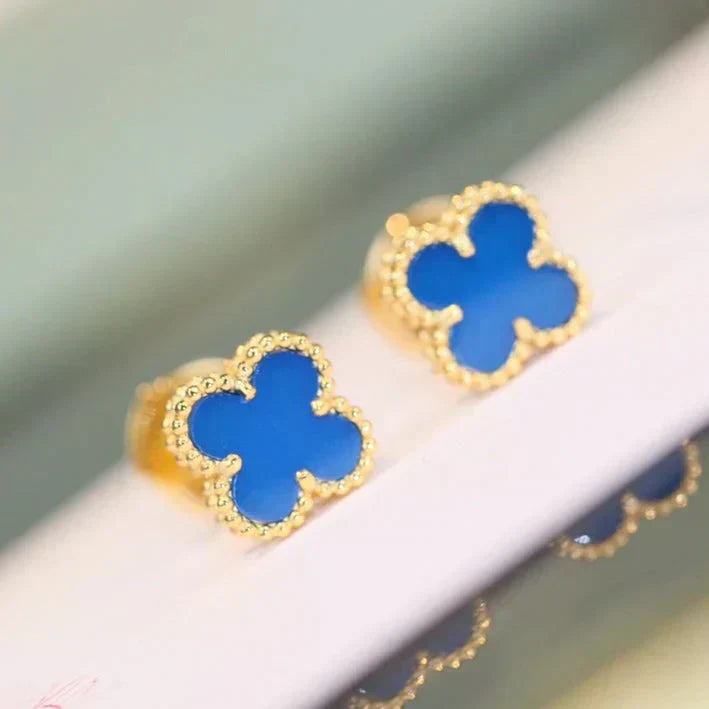 [Glitter Jewelry]CLOVER MINI 9.5MM TURQUOISE EARRINGS