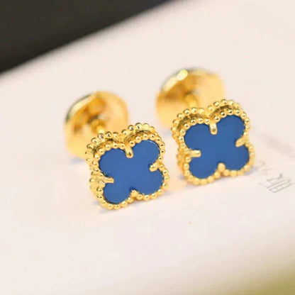 [Glitter Jewelry]CLOVER MINI 9.5MM TURQUOISE EARRINGS