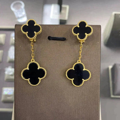 [Glitter Jewelry]CLOVER 2 MOTIFS  EARRINGS (MULTIPLE CHOICESC