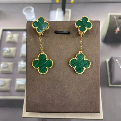 [Glitter Jewelry]CLOVER 2 MOTIFS  EARRINGS (MULTIPLE CHOICESC