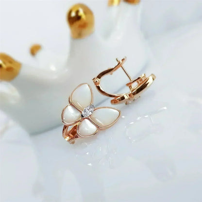 [Glitter Jewelry]BUTTERFLY MOP DIAMOND EARRINGS