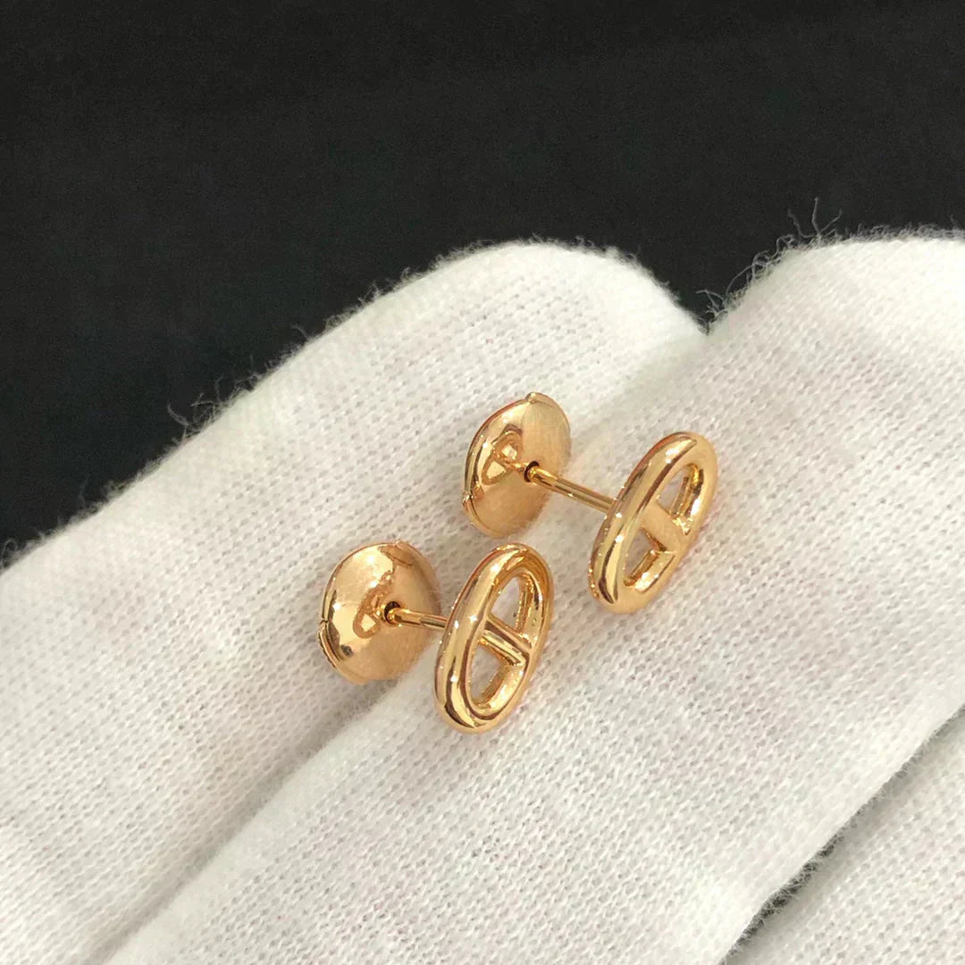 [Glitter Jewelry]CHAINE SMALL EARRINGS GOLD AND SILVER