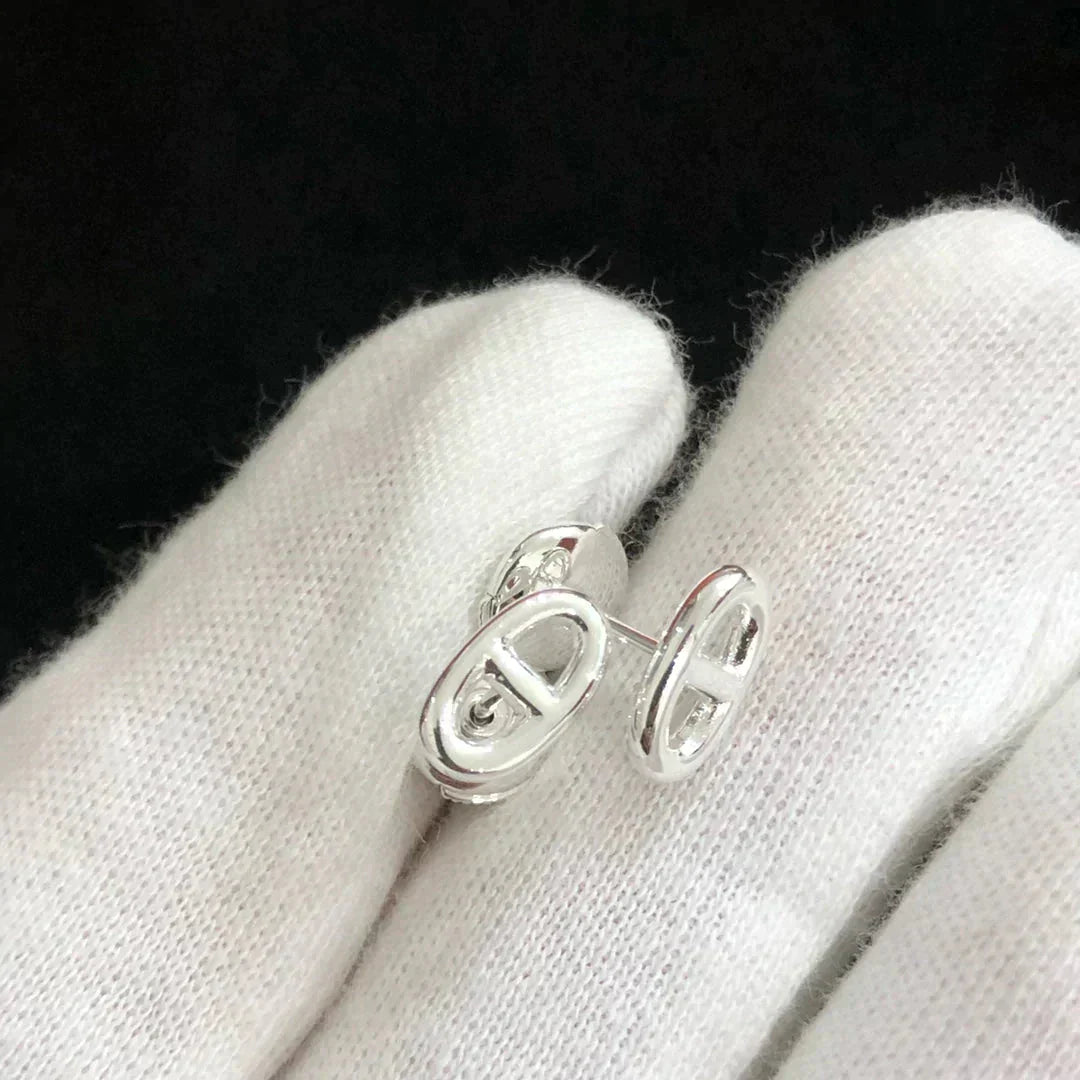 [Glitter Jewelry]CHAINE SMALL EARRINGS GOLD AND SILVER