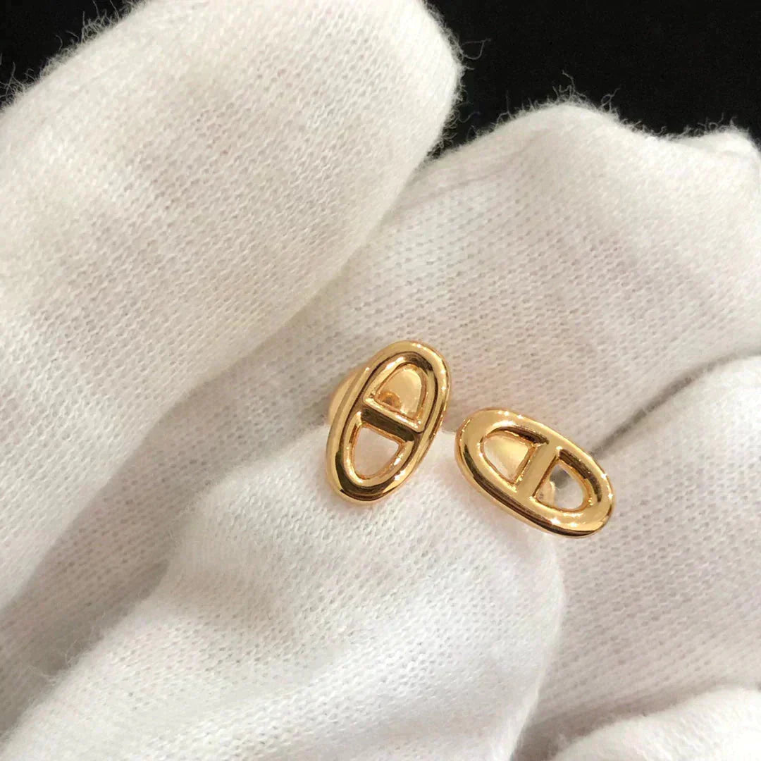 [Glitter Jewelry]CHAINE SMALL EARRINGS GOLD AND SILVER