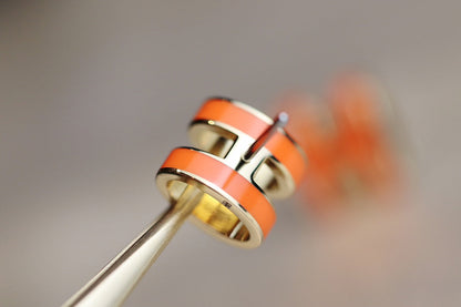 [Glitter Jewelry]MINI POP H EARRINGS ORANGE