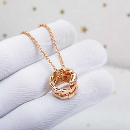 [Glitter Jewelry]SERPENTI PINK GOLD NECKLACE DIAMOND