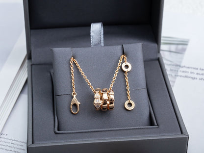 [Glitter Jewelry]SERPENTI PINK GOLD NECKLACE DIAMOND
