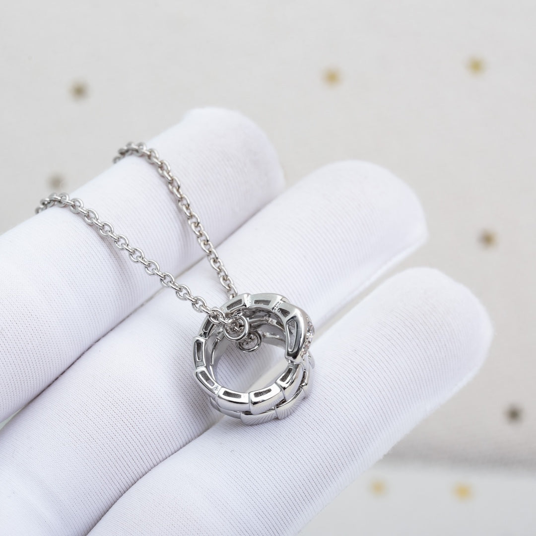 [Glitter Jewelry]SERPENTI SILVER NECKLACE DIAMOND