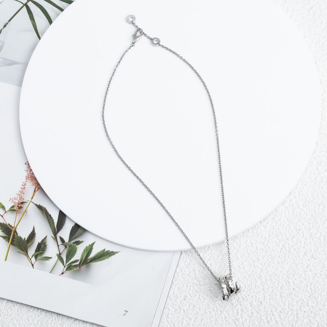 [Glitter Jewelry]SERPENTI SILVER NECKLACE DIAMOND
