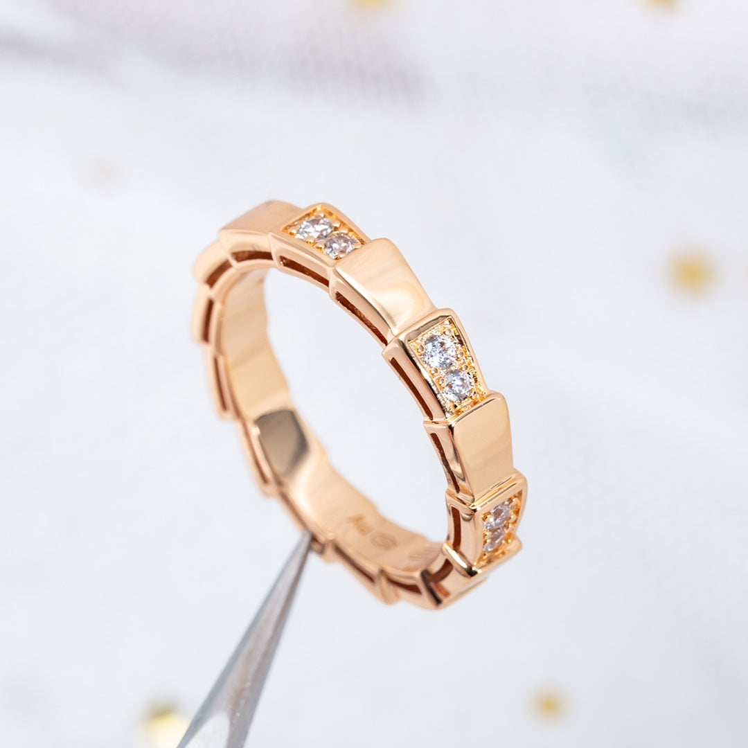 [Glitter Jewelry]SERPENTI RING PINK GOLD  3MM