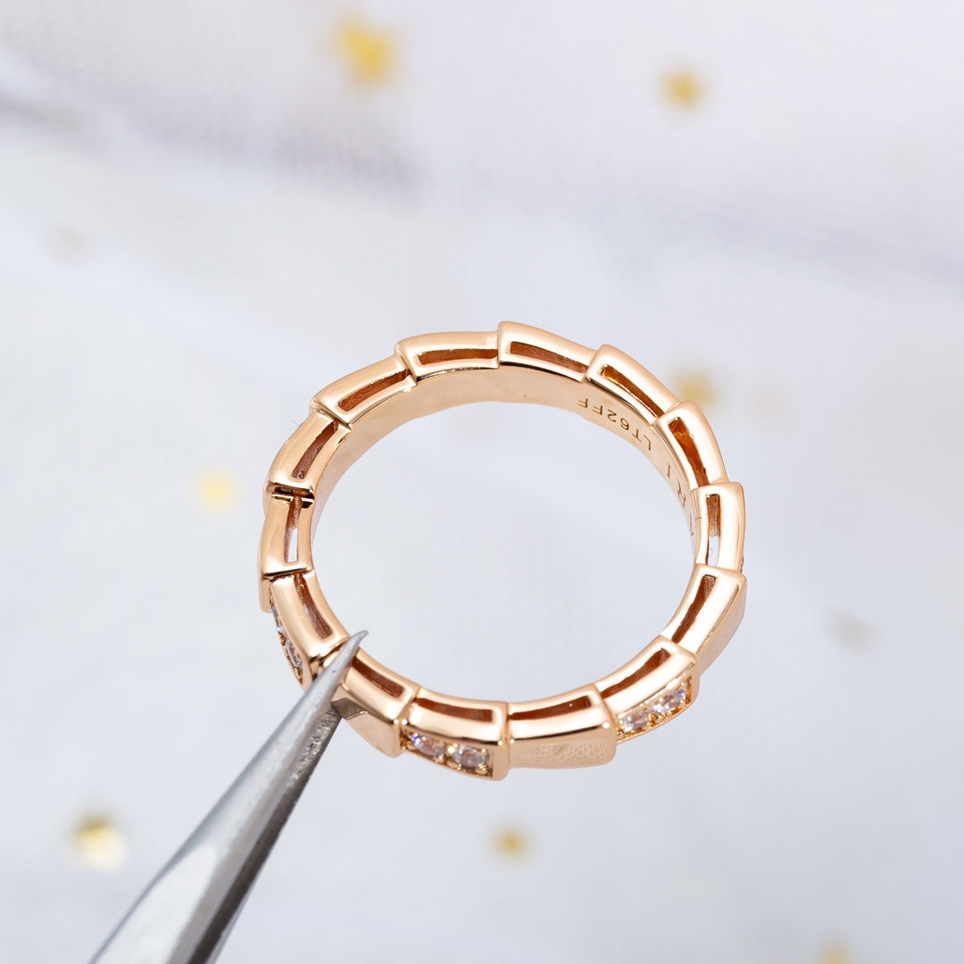 [Glitter Jewelry]SERPENTI RING PINK GOLD  3MM