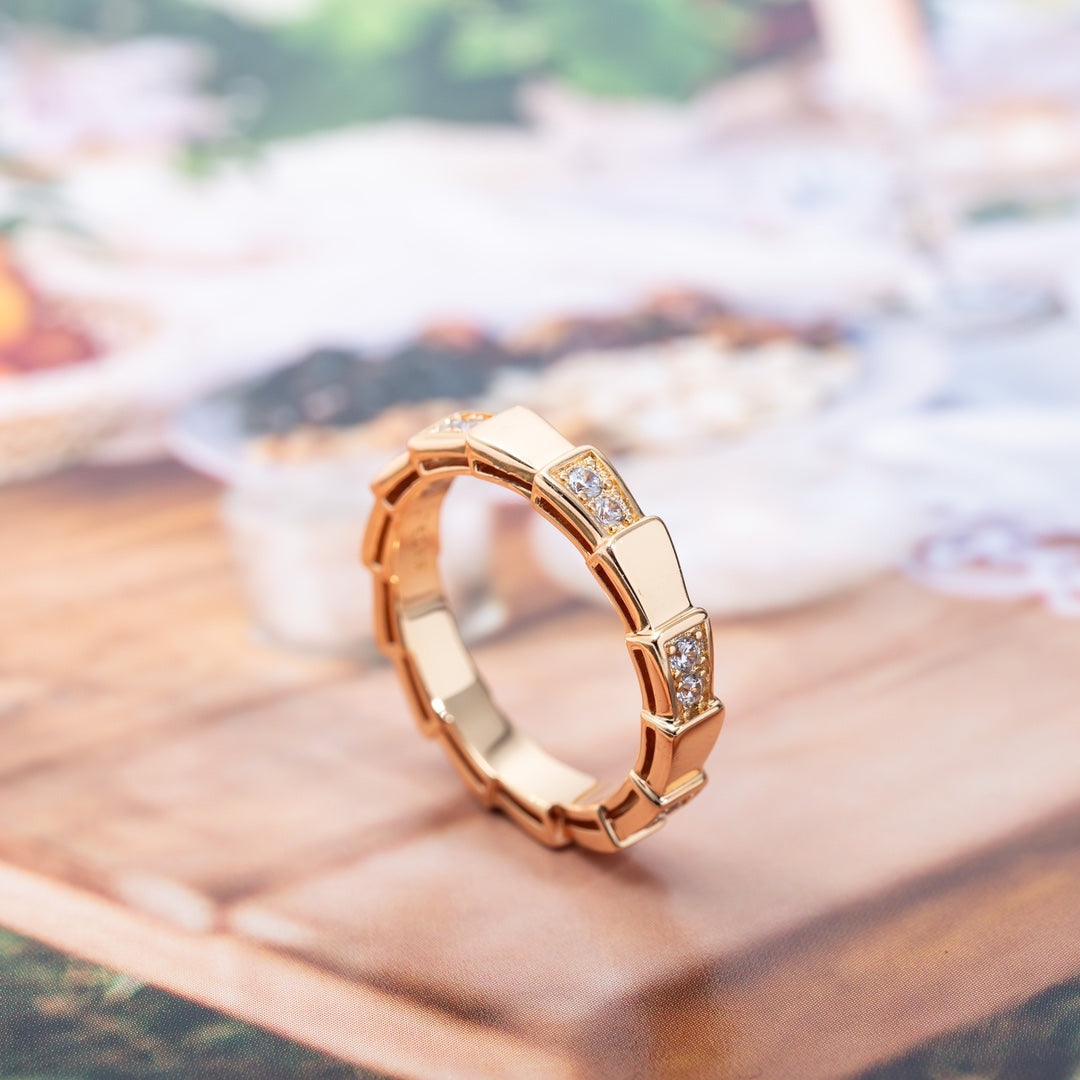 [Glitter Jewelry]SERPENTI RING PINK GOLD  3MM