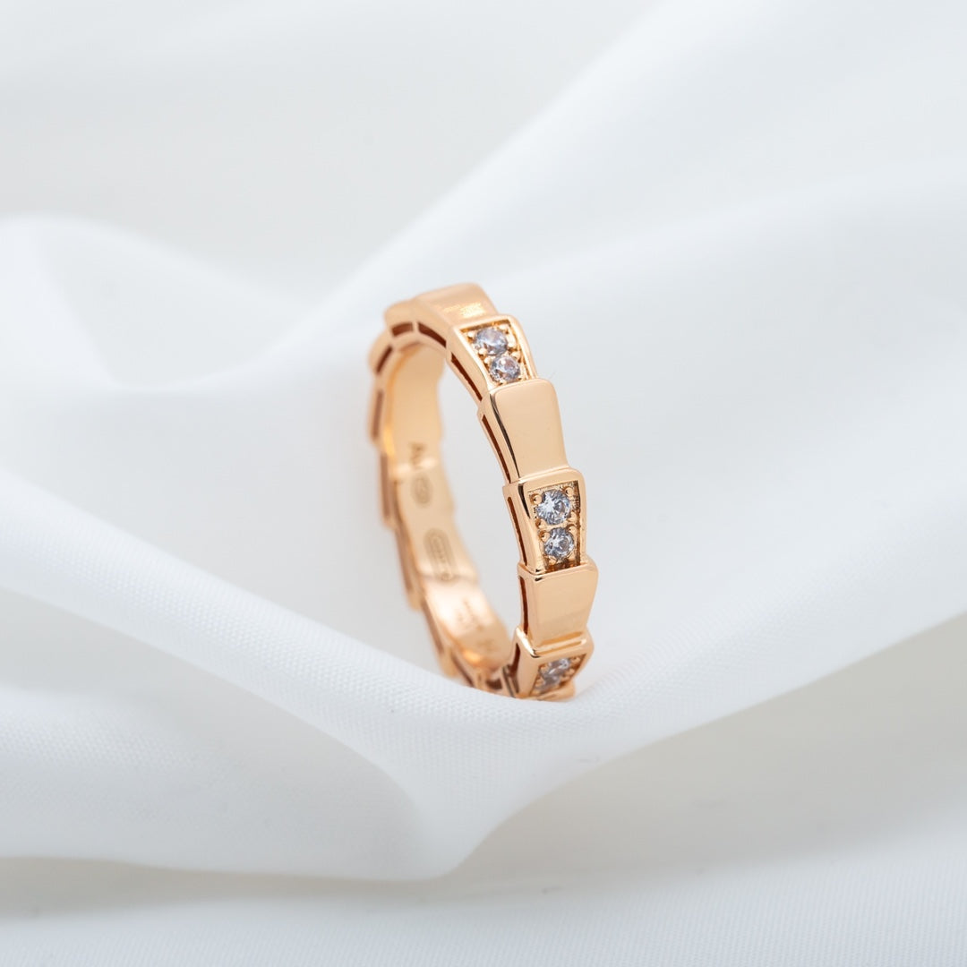 [Glitter Jewelry]SERPENTI RING PINK GOLD  3MM