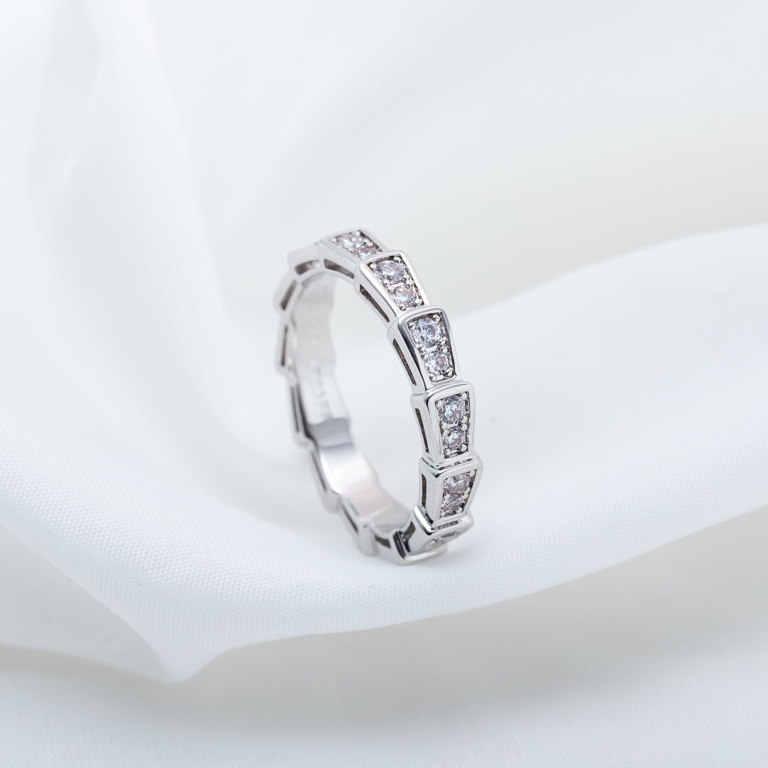 [Glitter Jewelry]SERPENTI RING SILVER DIAMOND PAVED 3MM
